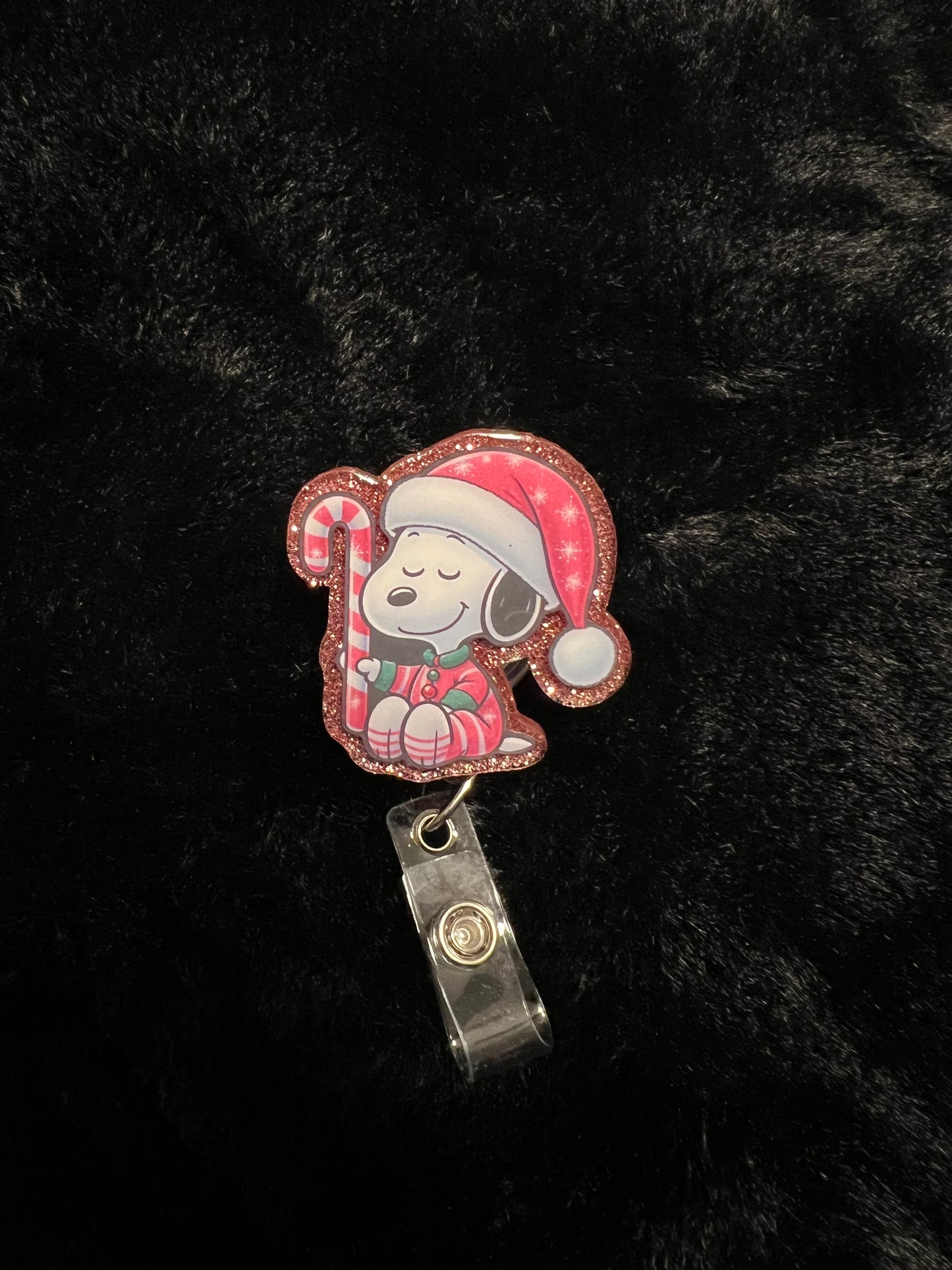 Dog Christmas badge Reel