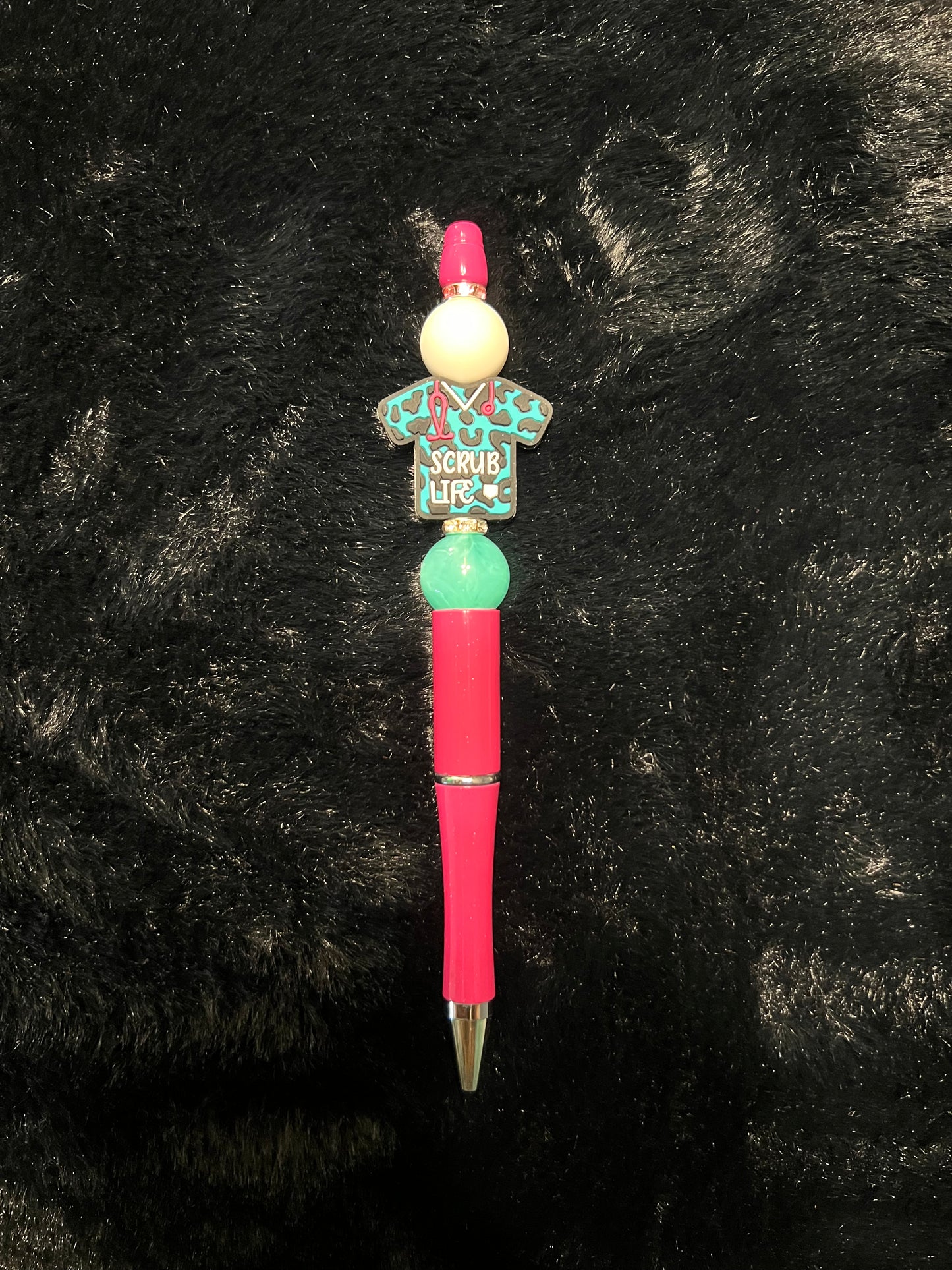 Cheetah Nurse Shirts Beadable Pens