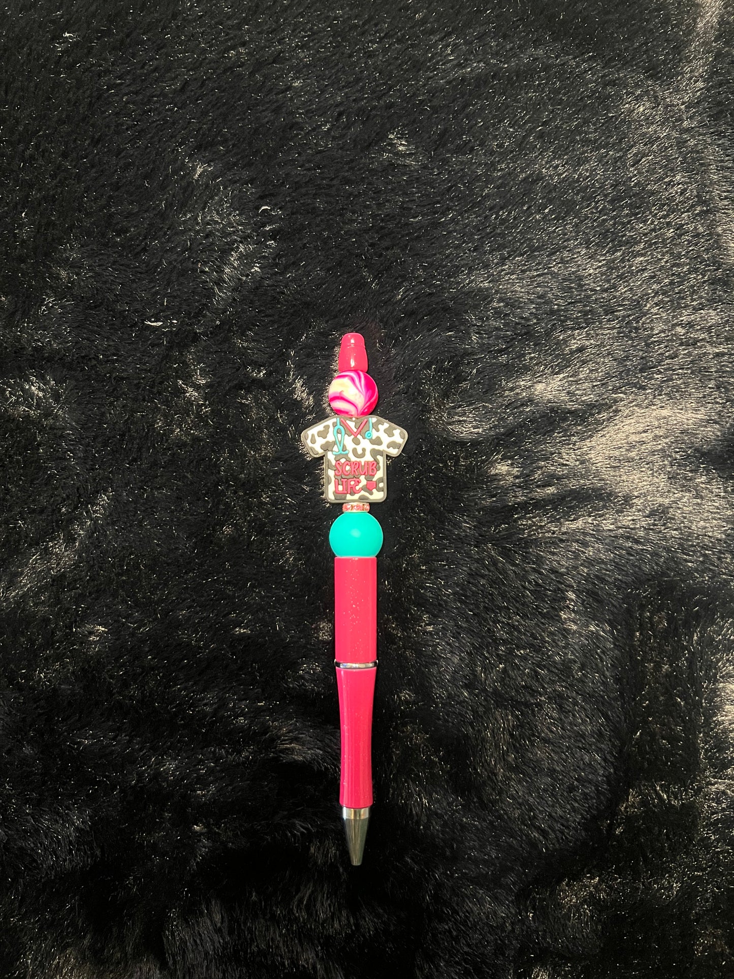 Cheetah Nurse Shirts Beadable Pens