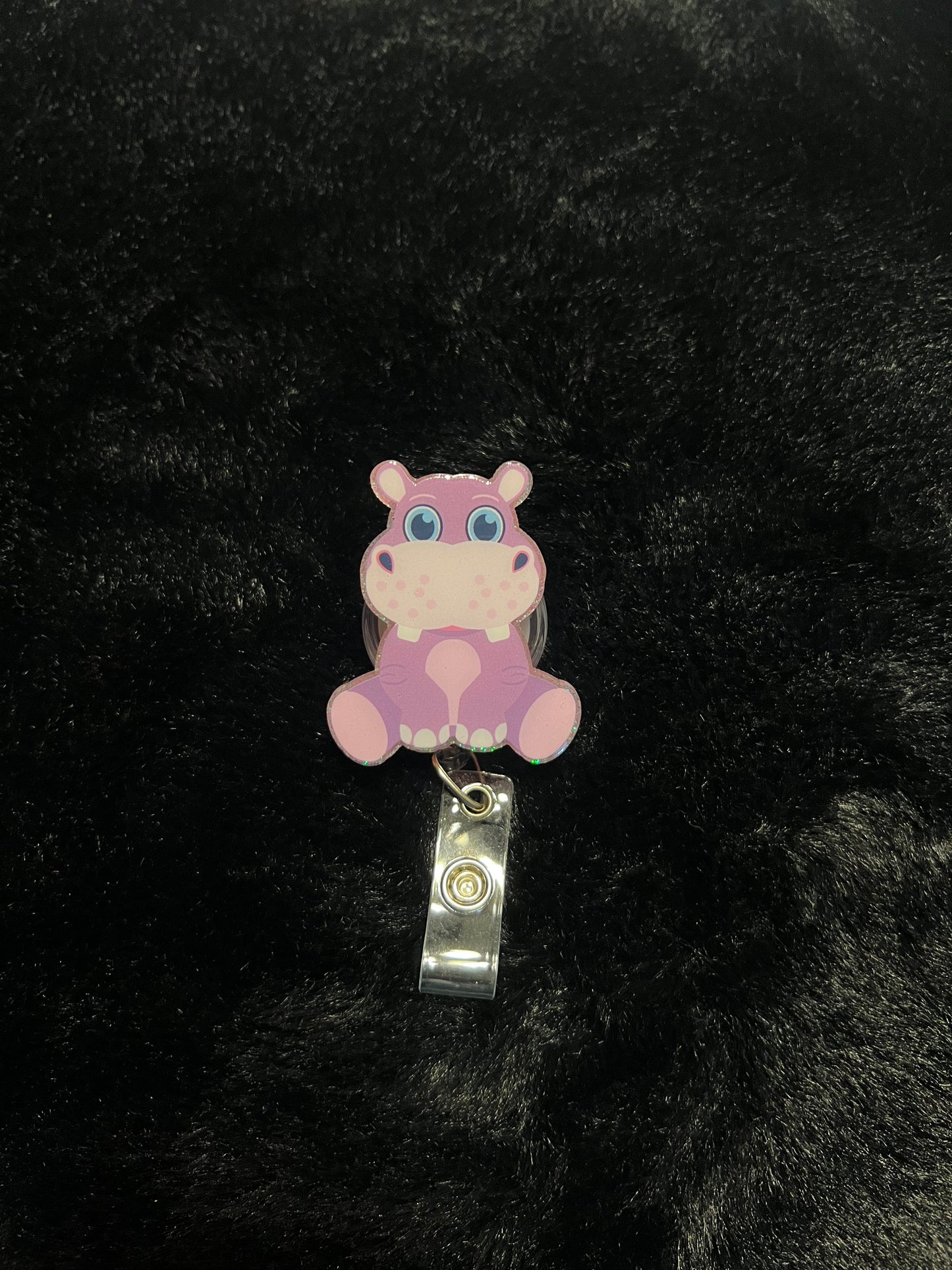 Purple Hippo Badge Reel
