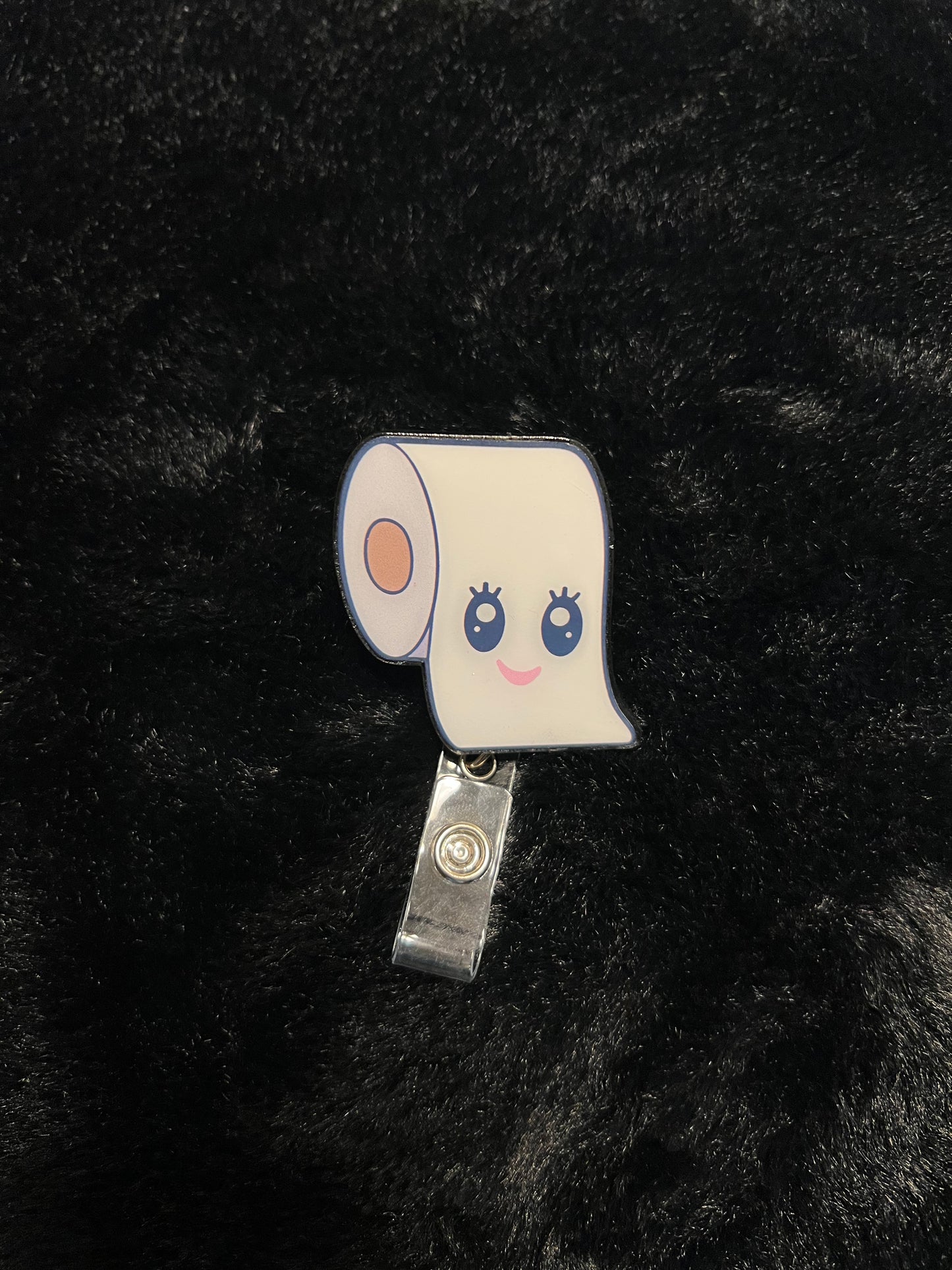 Toilet Paper Roll Badge Reel