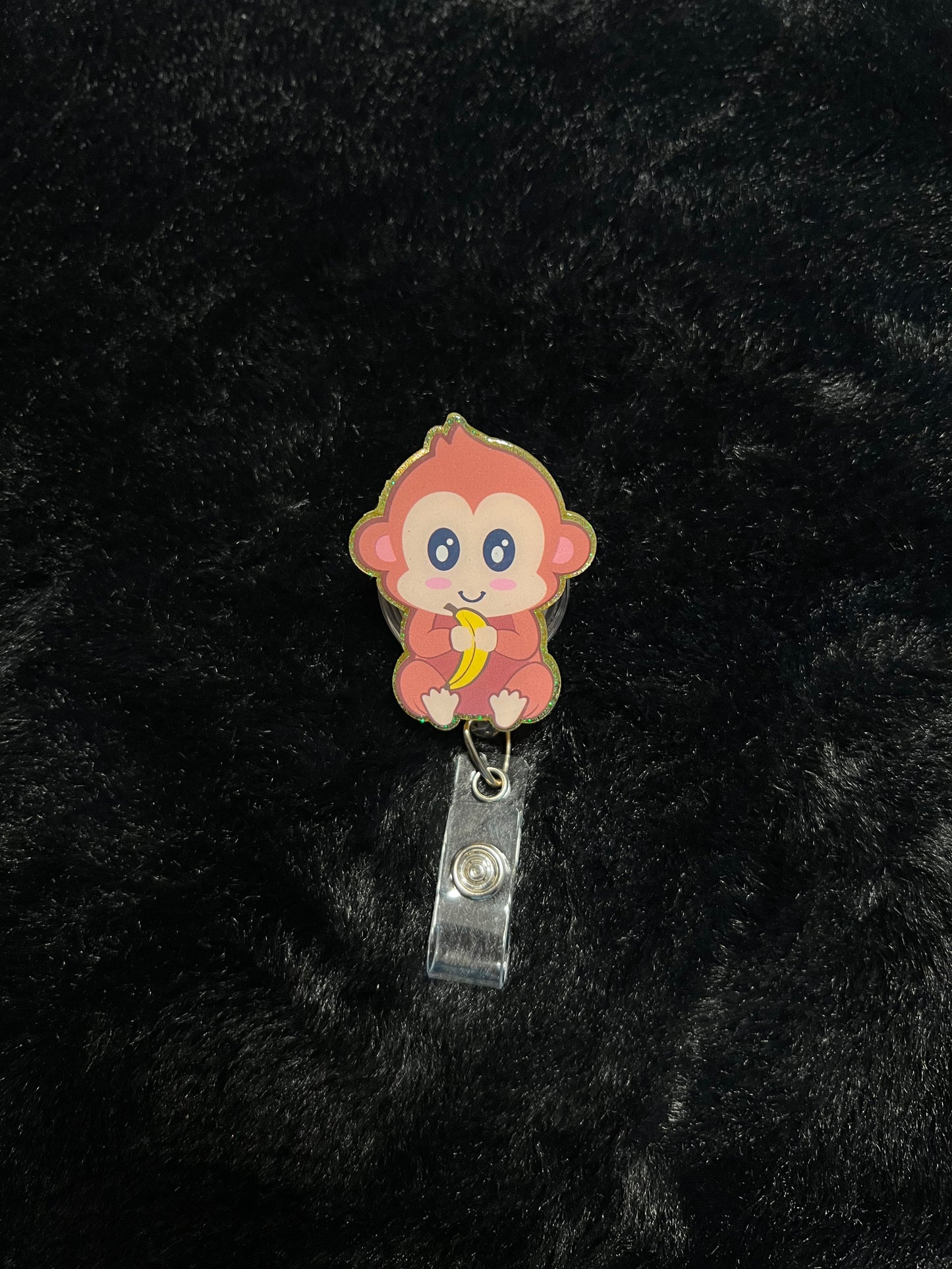 Monkey With Banana Badge Reel