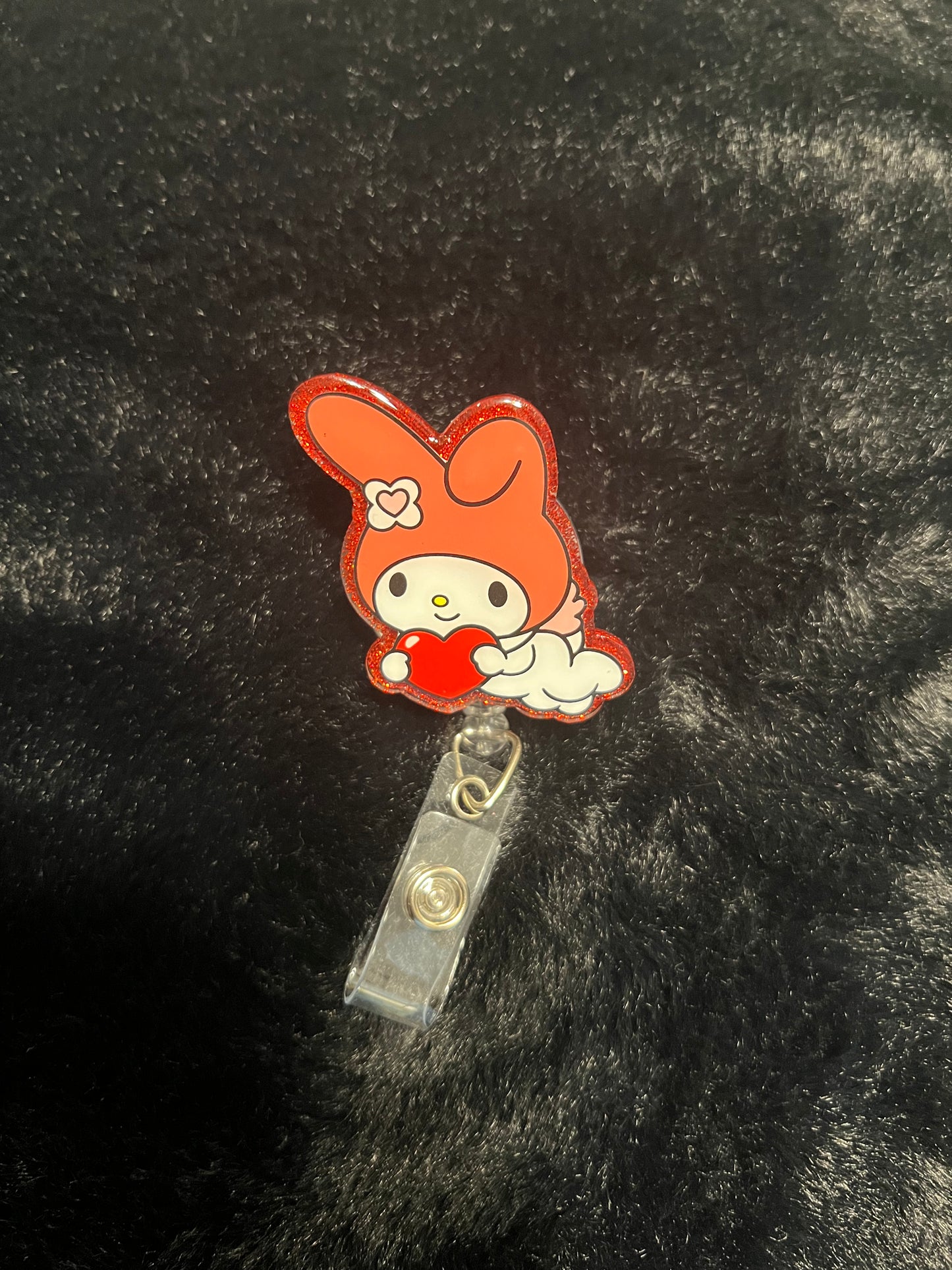 Red Bunny Badge Reel